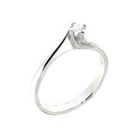 Anello Gazzola Gioielli Donna Solitario in Oro bianco 0.10 Ct DORS010-V GVS - DOROSV008-V